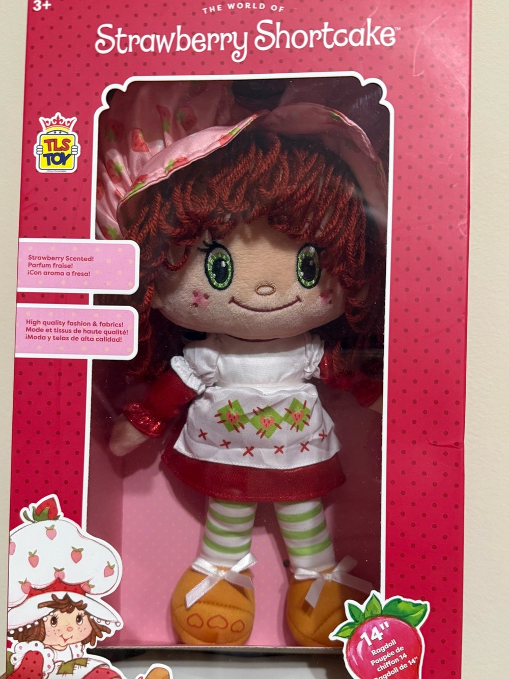 Strawberry Shortcake Plush Doll - Red & Green Kids Toy